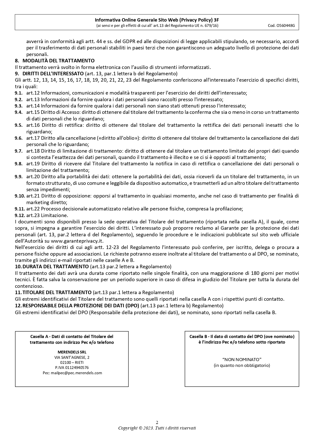 Privacy policy pagina 2